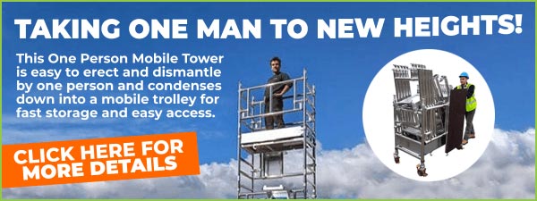 One person mobile tower rental at Beaver Tool Hire